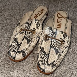 Sam Edelman Snake Print Mules